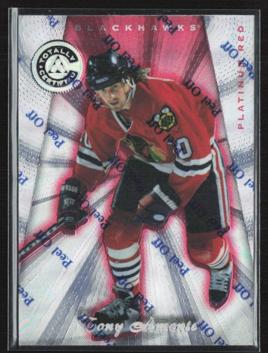 Tony Amonte 1997 Pinnacle Totally Certified Platinum Red /6199 #68