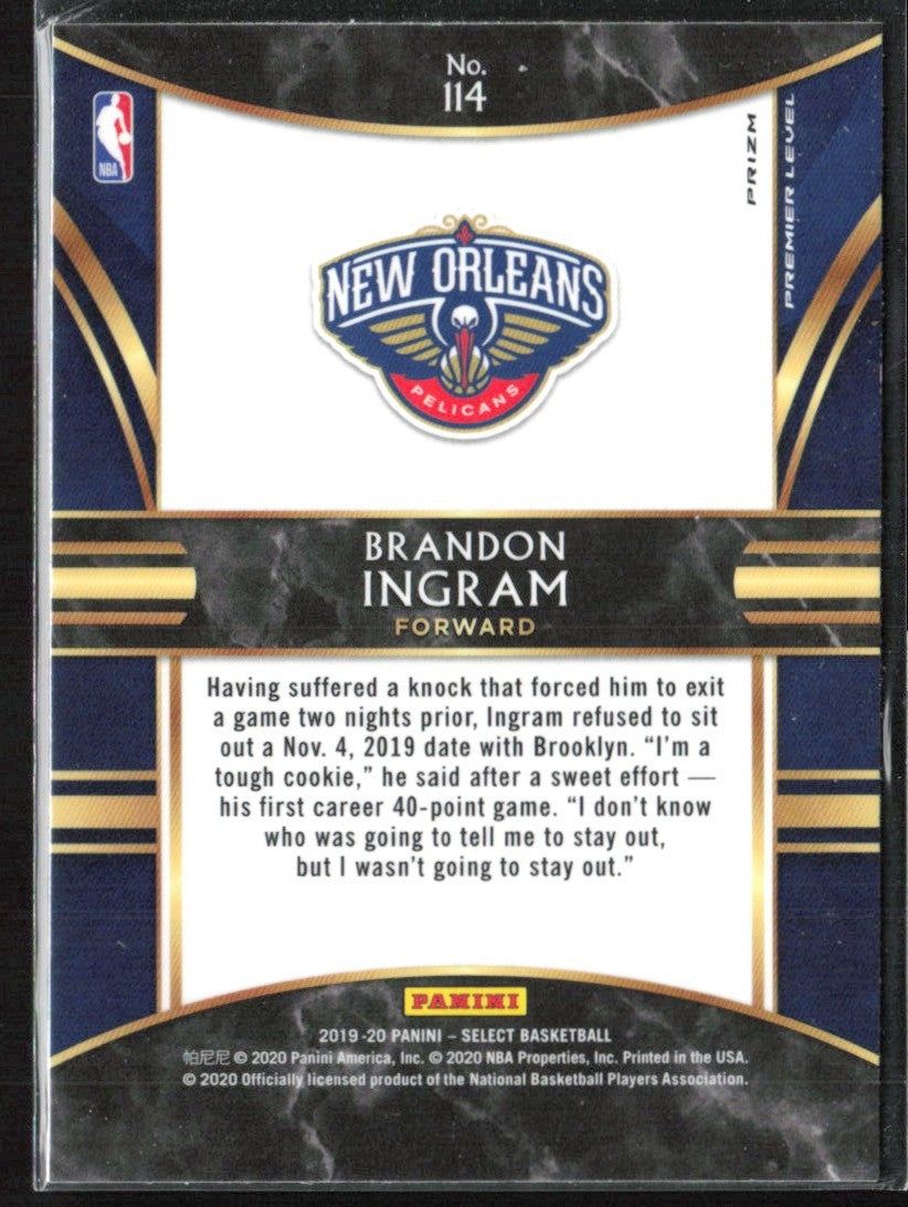 Brandon Ingram 2019 Panini Select Premier Red Wave #114 New Orleans Pelicans
