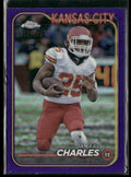 Jamaal Charles 2024 Topps Chrome Purple Refractor /275 #95 Kansas City Chiefs