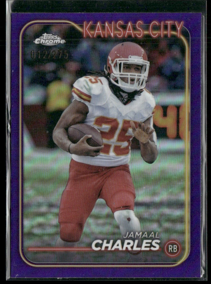 Jamaal Charles 2024 Topps Chrome Purple Refractor /275 #95 Kansas City Chiefs
