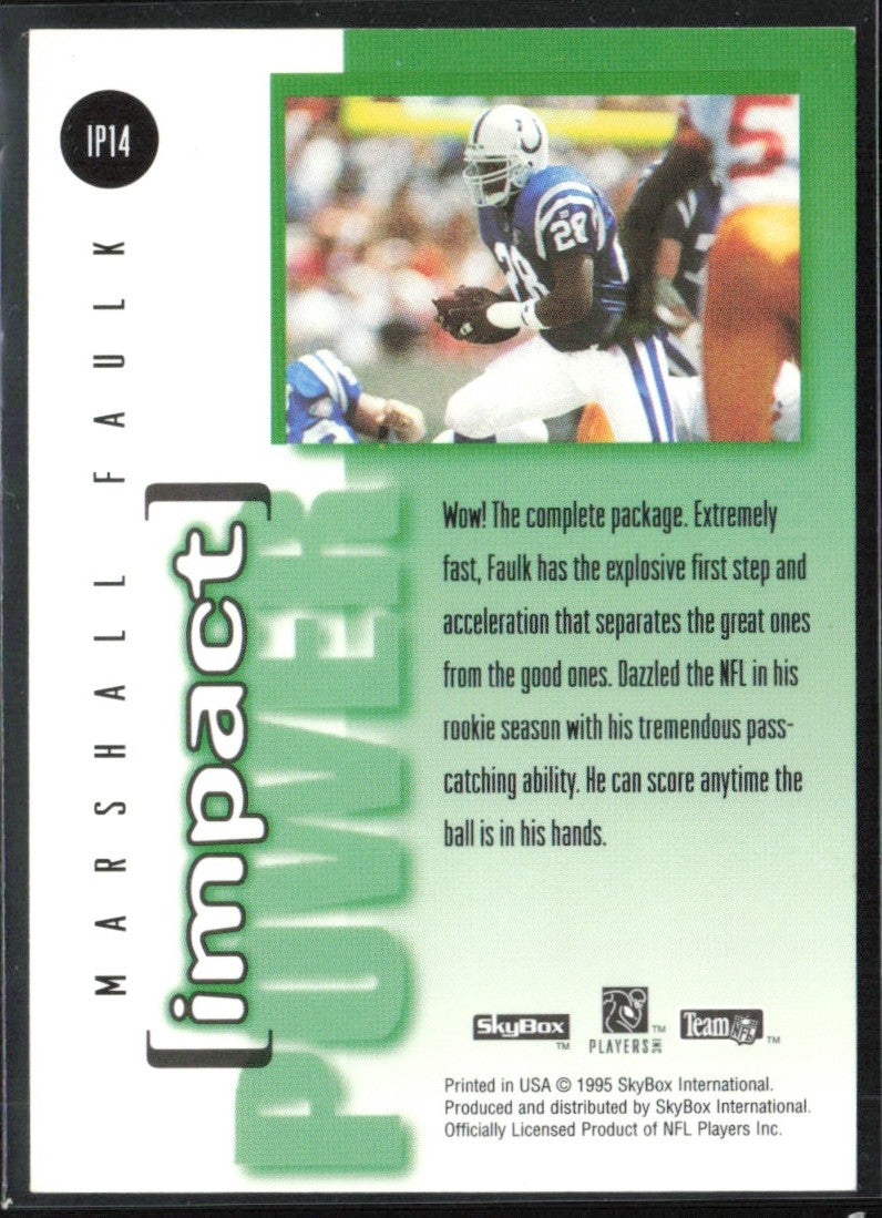 Marshall Faulk 1995 SkyBox Impact Power #IP14 Indianapolis Colts