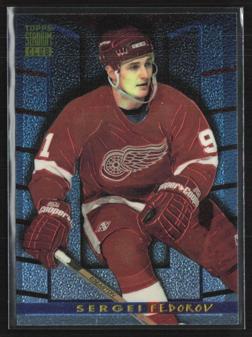 Sergei Fedorov 1994 Topps Stadium Club Finest #6 Detroit Red Wings