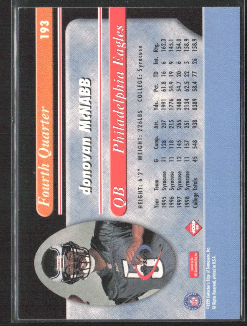 Donovan McNabb 1999 Collector's Edge Millennium Collection #193