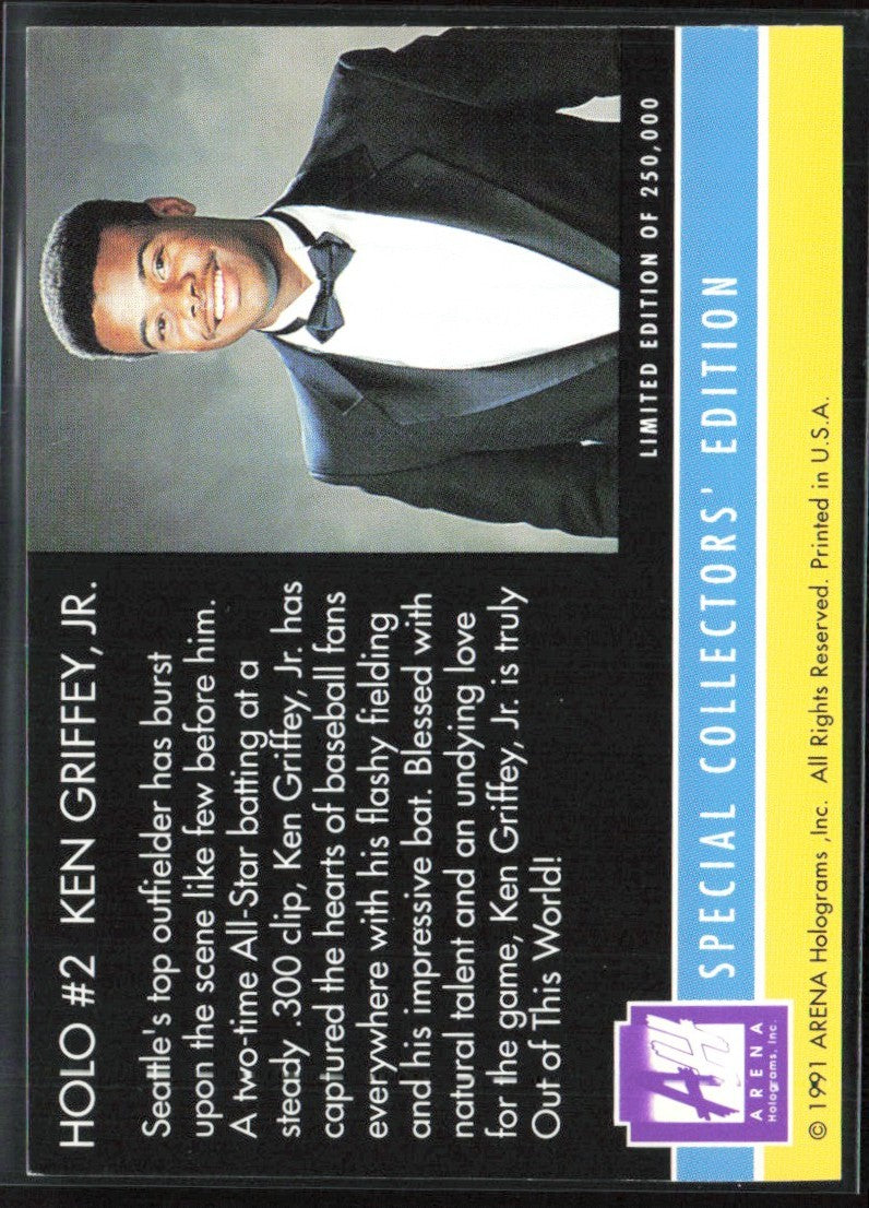 Ken Griffey Jr. 1991 Arena Holograms Seattle Mariners