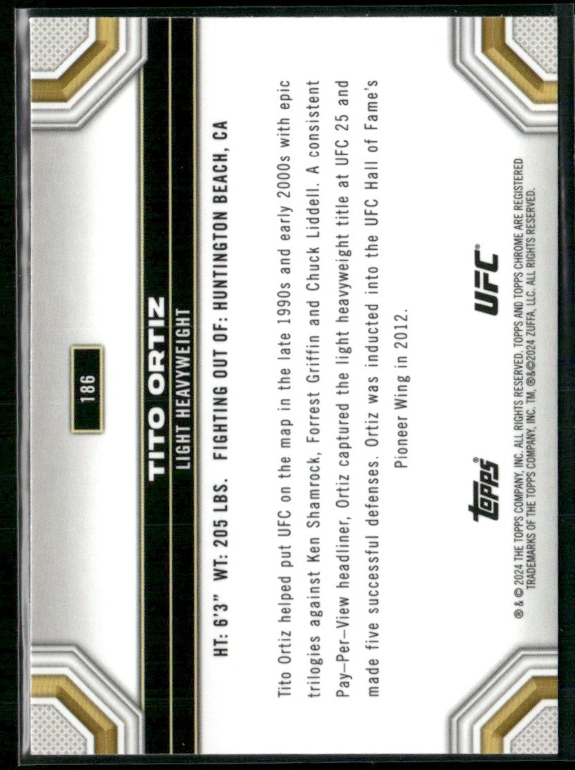 Tito Ortiz 2024 Topps Chrome Xfractor #186