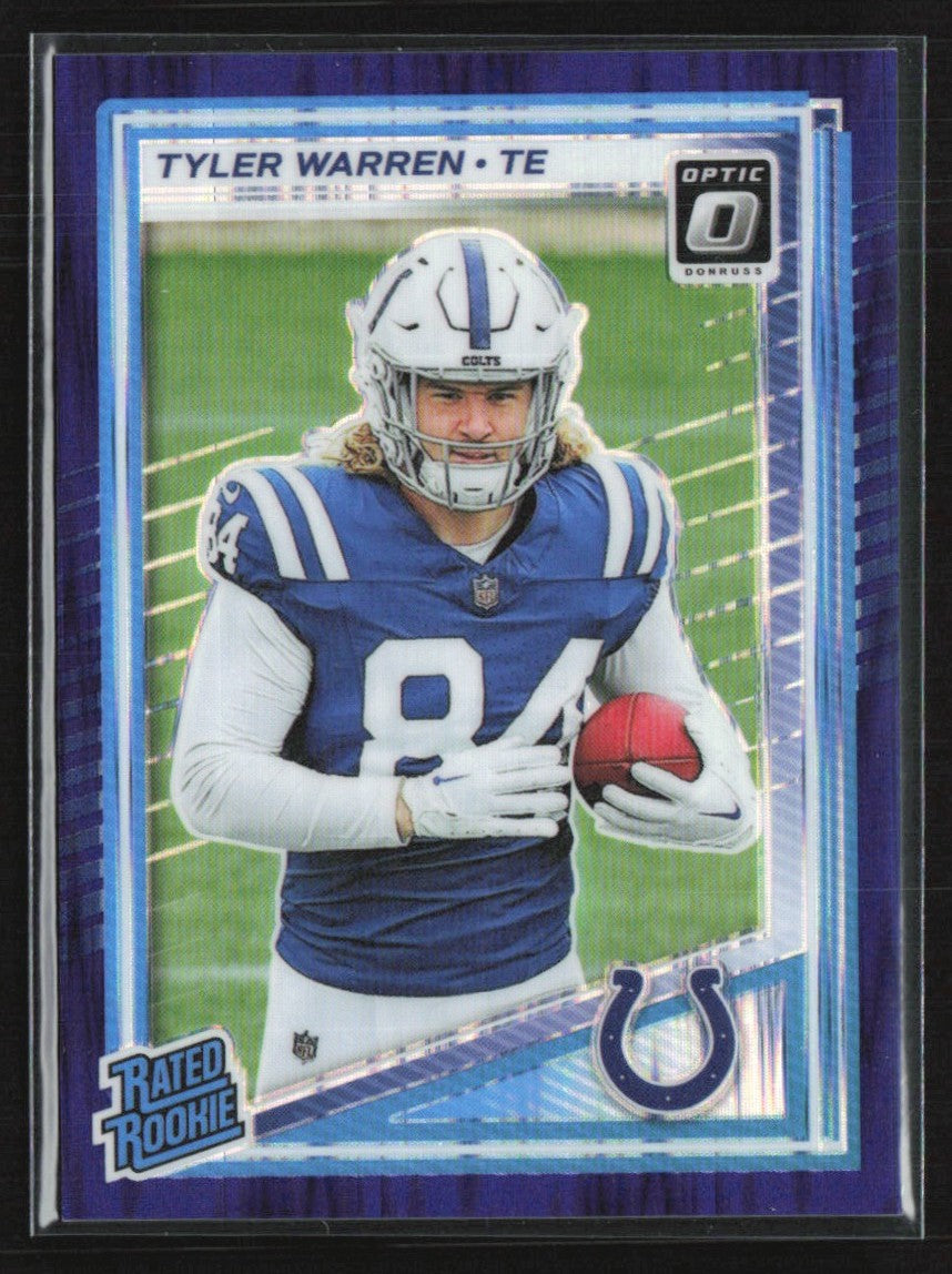 Tyler Warren 2025 Donruss Optic Purple Shock RC #234 Indianapolis Colts