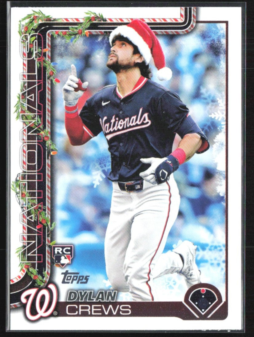 Dylan Crews 2025 Topps Holiday Santa Hat SP RC #H46 Washington Nationals