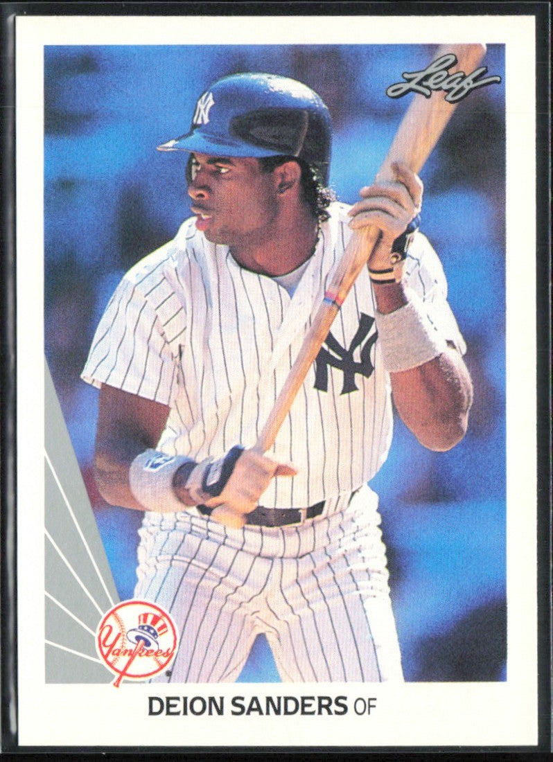 Deion Sanders 1990 Leaf RC #359 New York Yankees