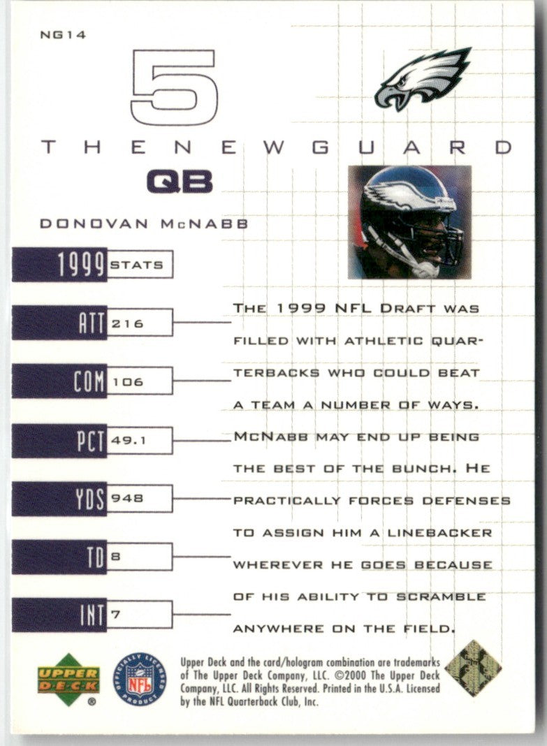 Donovan McNabb 2000 Upper Deck The New Guard #NG14 Philadelphia Eagles