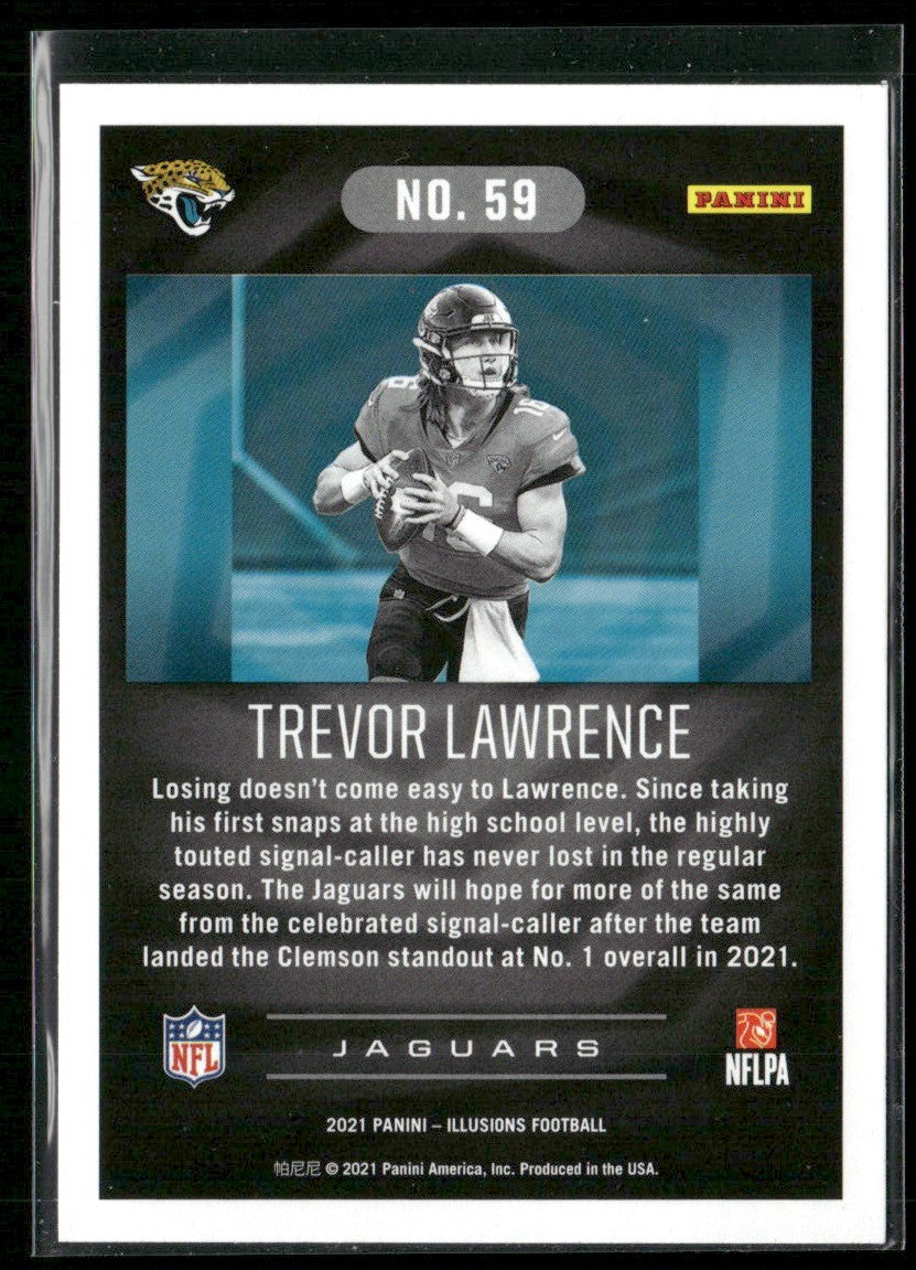 Trevor Lawrence 2021 Panini Illusions RC #59 Jacksonville Jaguars
