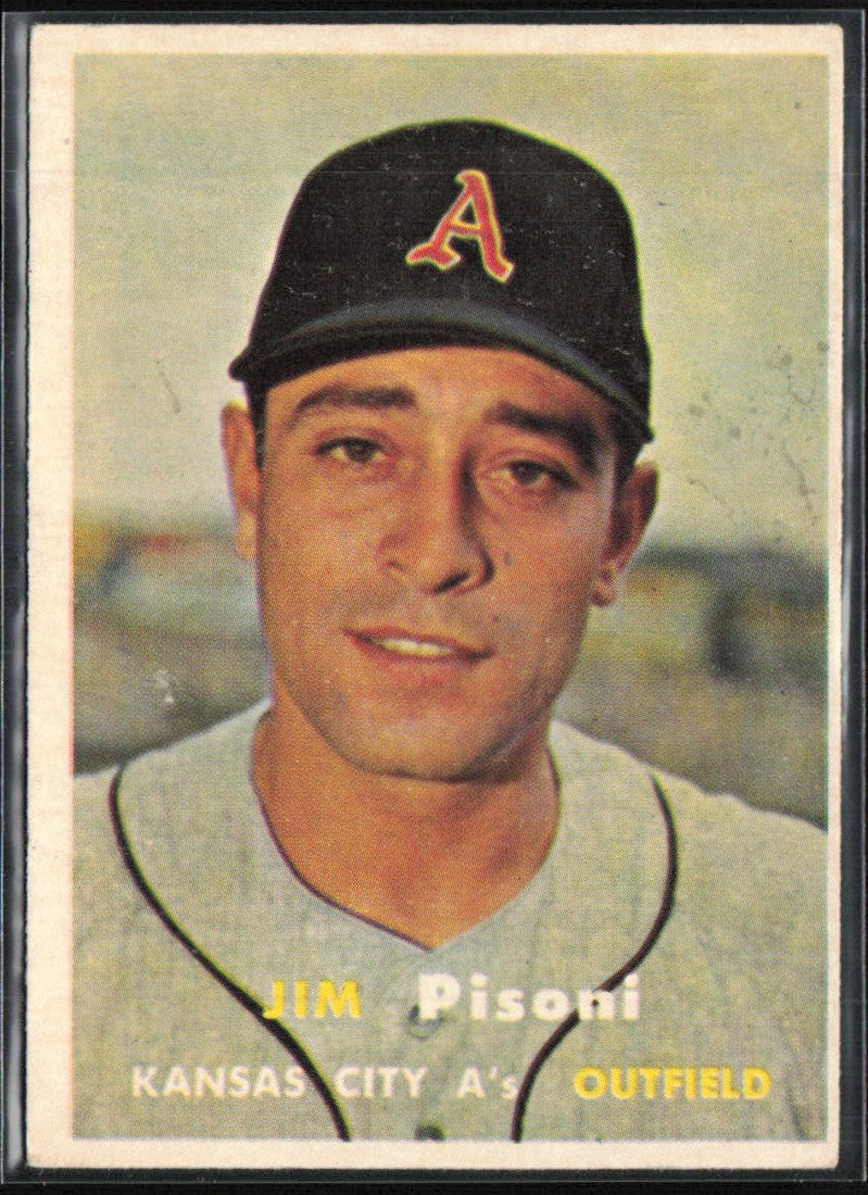 Jim Pisoni 1957 Topps RC #402 Kansas City Athletics