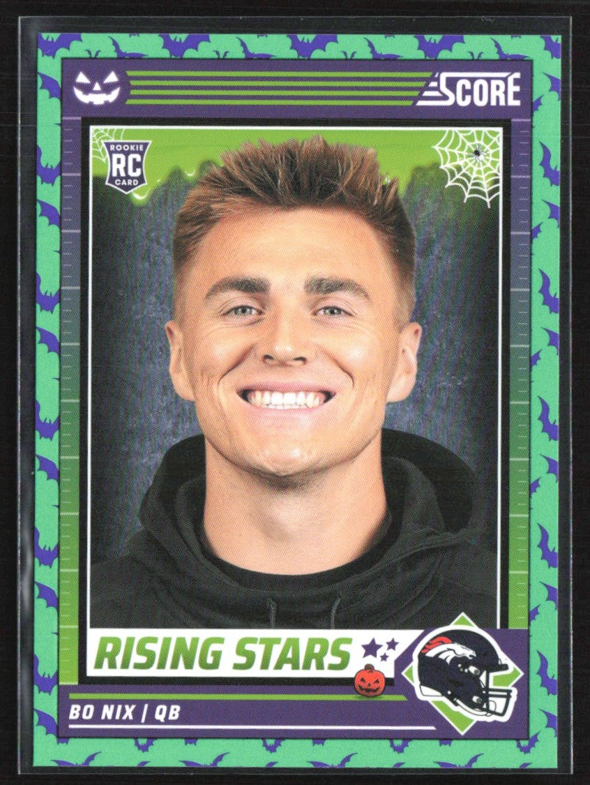 Bo Nix 2024 Score-A-Treat Rising Stars Green Bats RC #4 Denver Broncos
