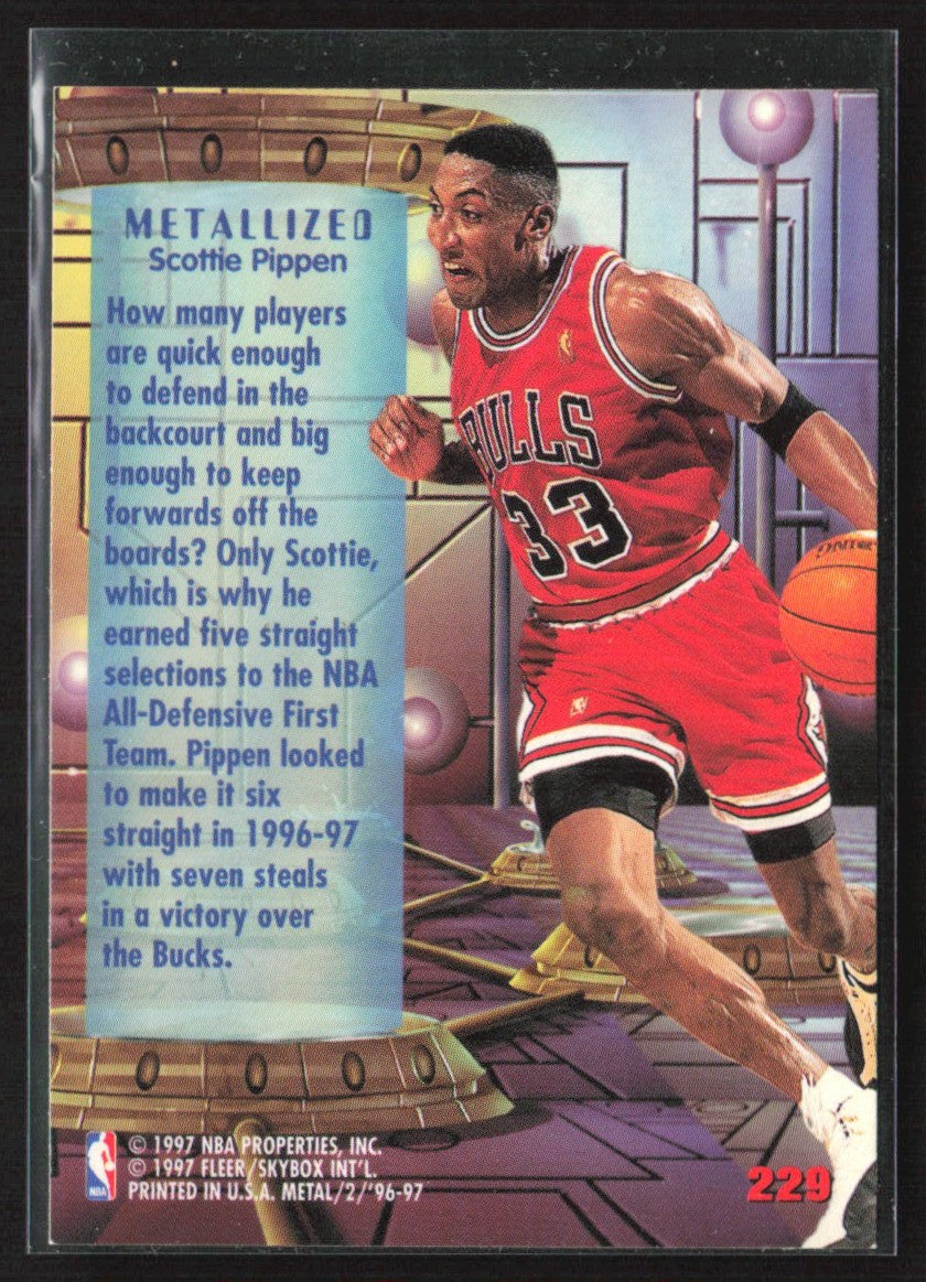 Scottie Pippen 1996 Fleer Metal #229 Chicago Bulls