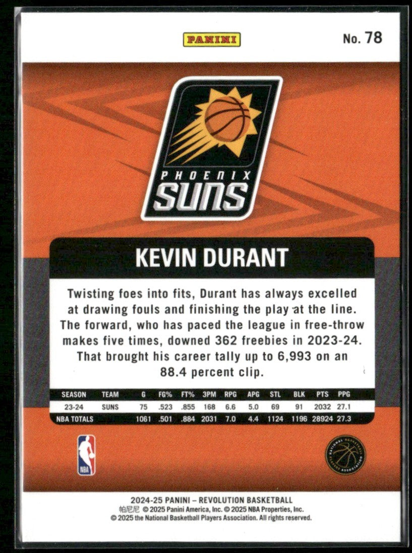 Kevin Durant 2024 Panini Revolution #78 Phoenix Suns