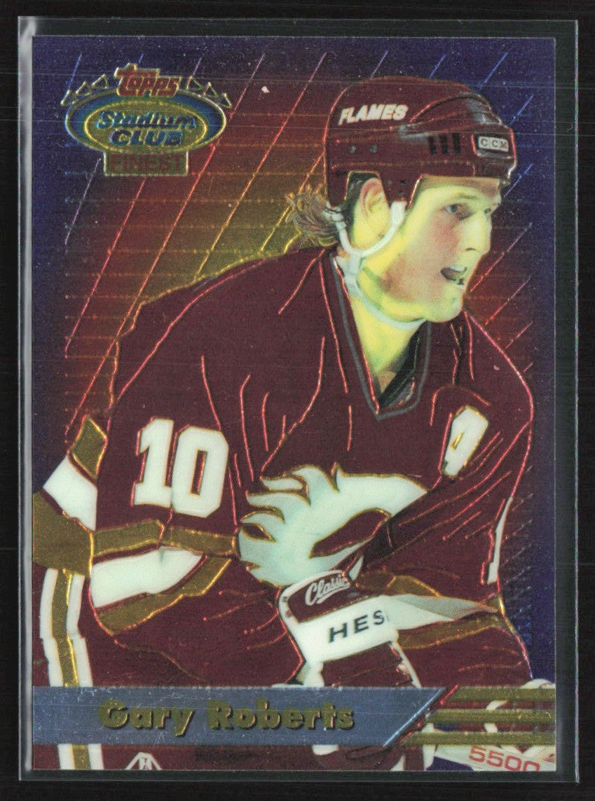 Gary Roberts 1993 Topps Stadium Club Finest #9 Calgary Flames