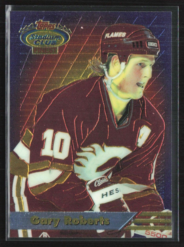 Gary Roberts 1993 Topps Stadium Club Finest #9 Calgary Flames