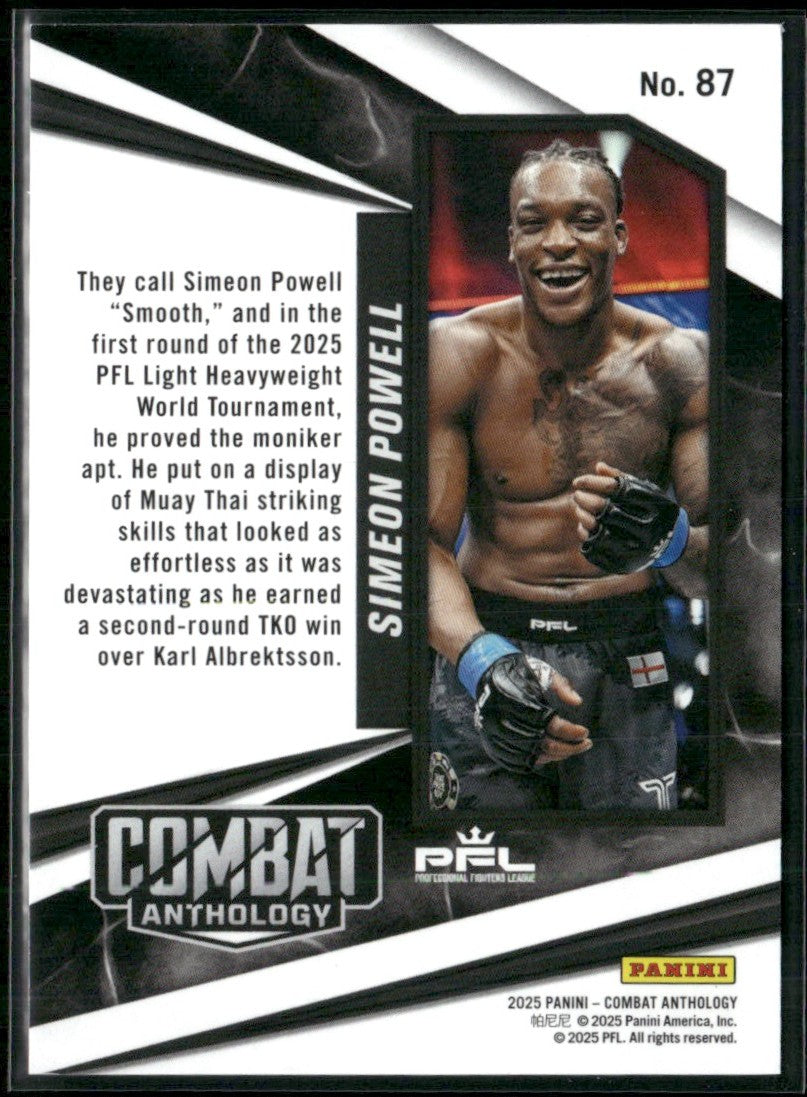 Simeon Powell 2025 Panini Combat Anthology Blue /149 #87