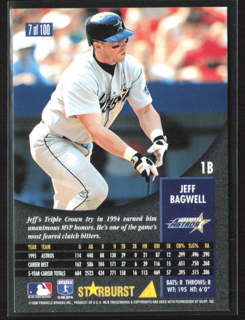 Jeff Bagwell 1996 Pinnacle Starburst #7 Houston Astros