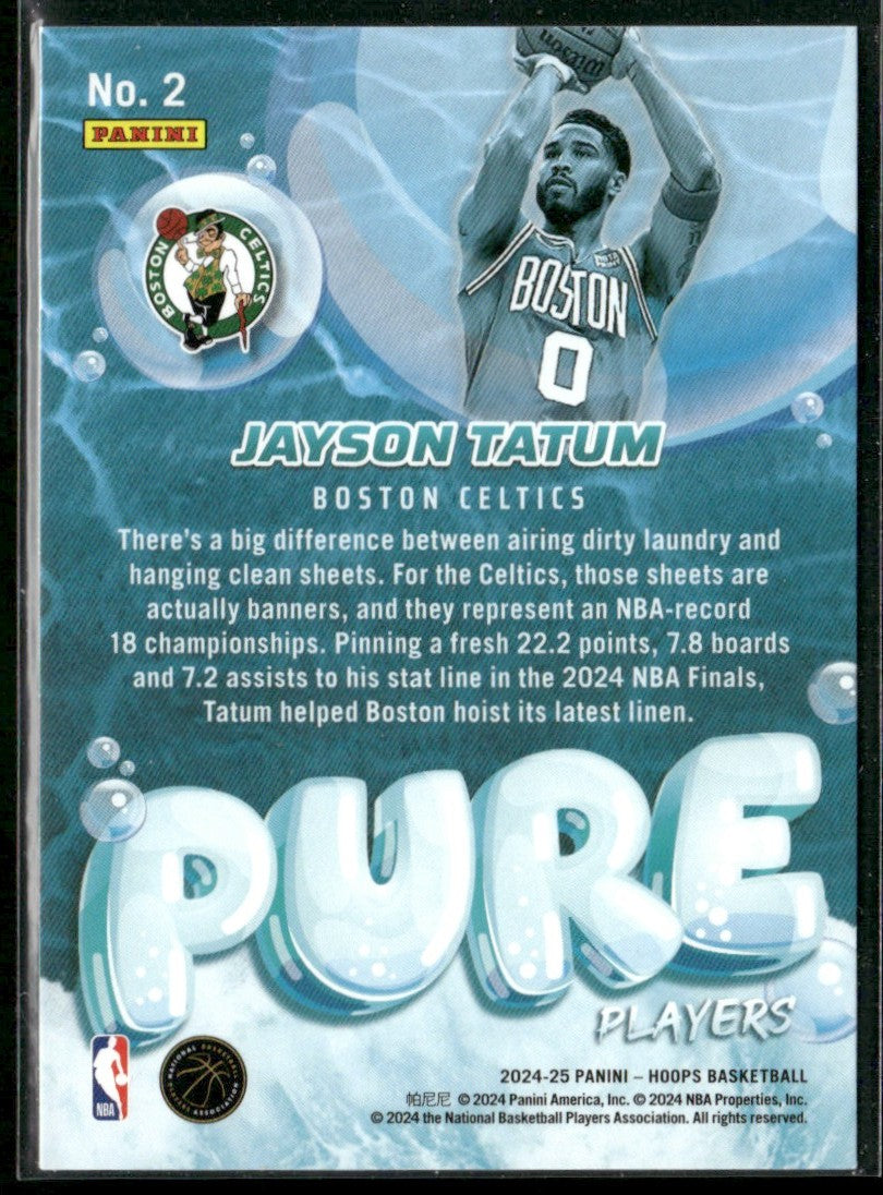 Jayson Tatum 2024 Hoops Pure Players #2 Boston Celtics