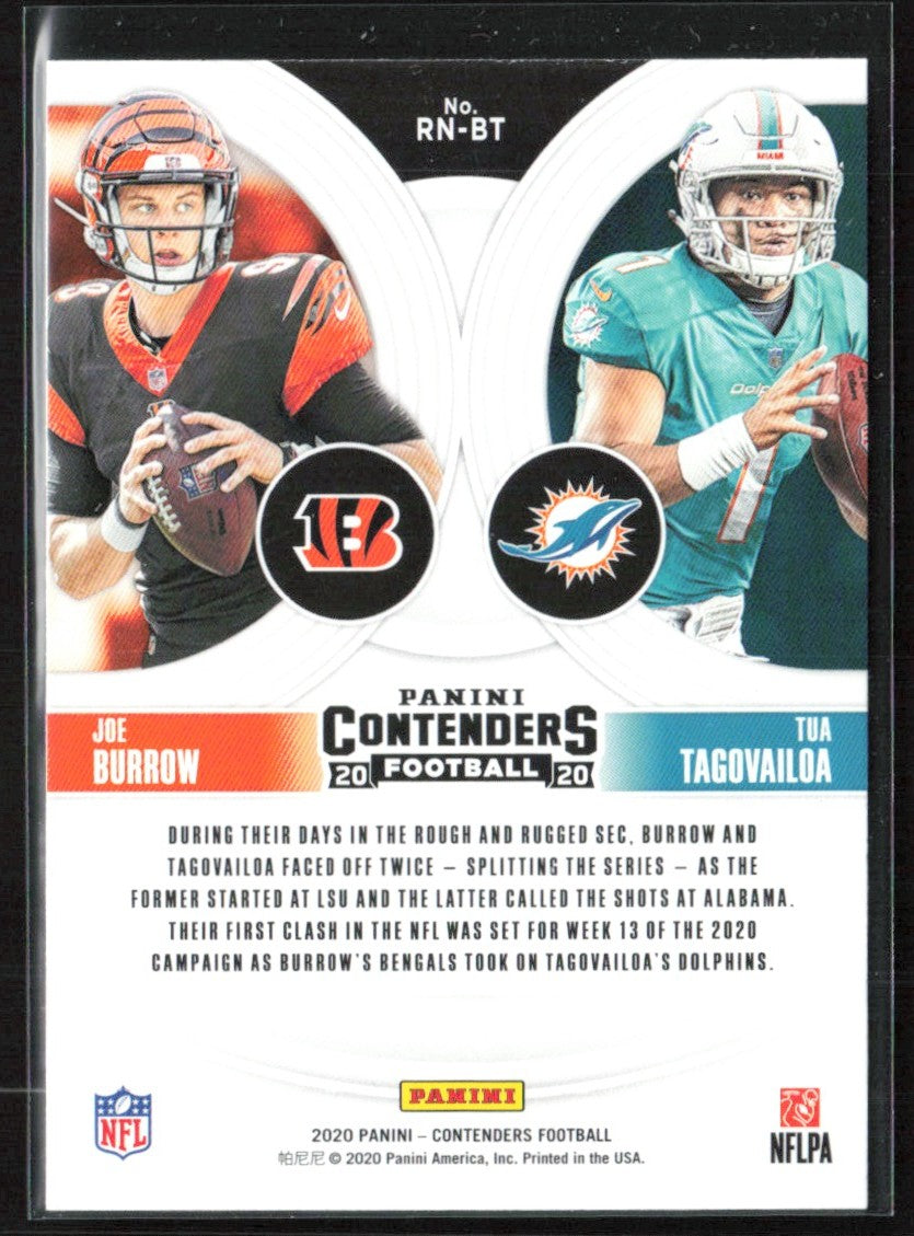 Joe Burrow / Tua Tagovailoa 2020 Panini Contenders Round Numbers RC #RN-BT