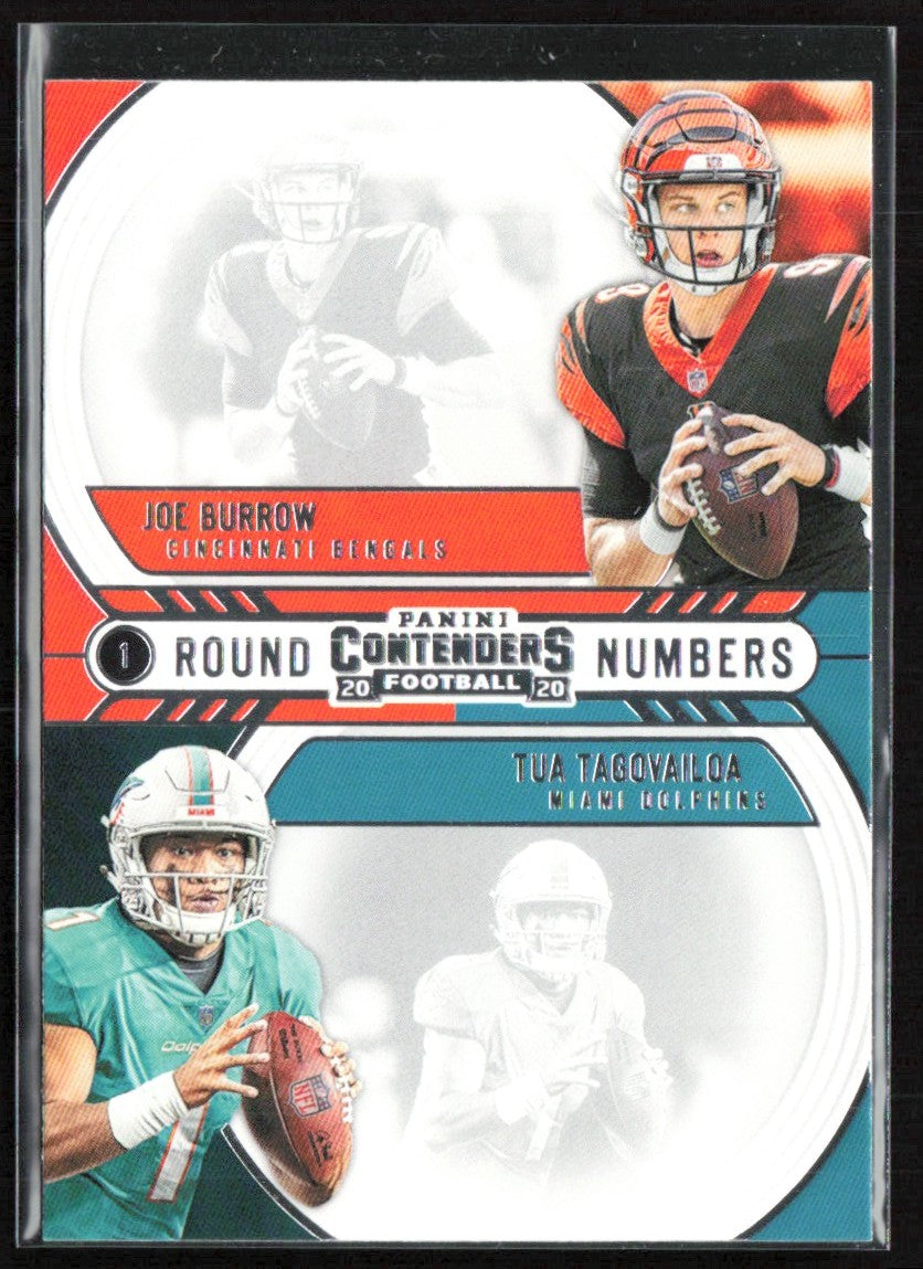 Joe Burrow / Tua Tagovailoa 2020 Panini Contenders Round Numbers RC #RN-BT