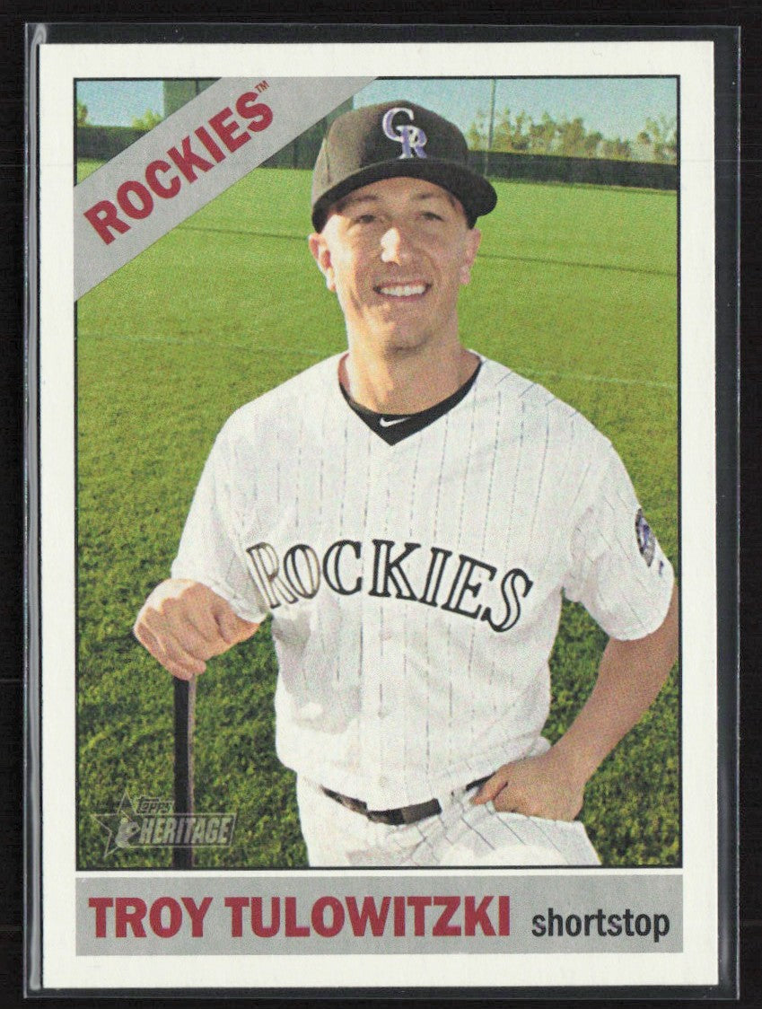 Troy Tulowitzki 2015 Topps Heritage SP #453 Colorado Rockies