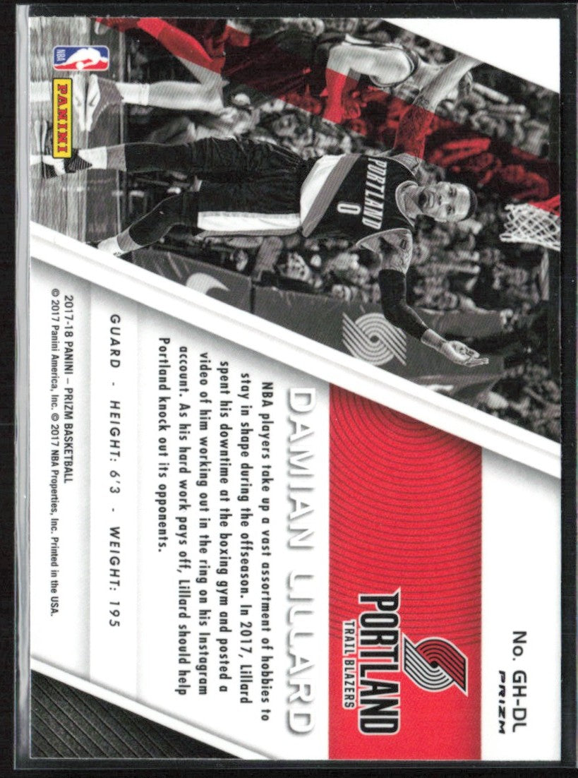 Damian Lillard 2017 Panini Prizm Get Hyped! Silver #GH-DL Portland Trail Blazers