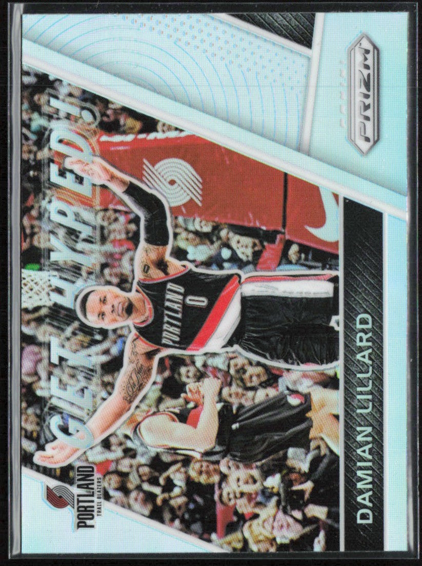 Damian Lillard 2017 Panini Prizm Get Hyped! Silver #GH-DL Portland Trail Blazers