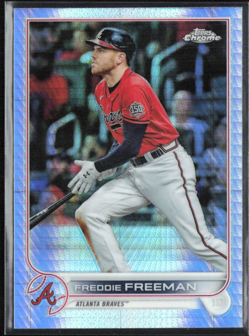 Freddie Freeman 2022 Topps Chrome Prism Refractor #14 Atlanta Braves