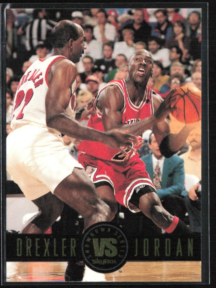 Michael Jordan Clyde Drexler 1994 Skybox Showdown Series #SS11 Chicago Bulls