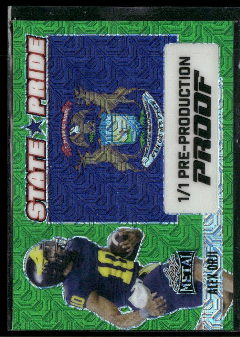 Alex Orji 2024 Leaf Metal State Pride Pre-Production Proof Green Mojo /1