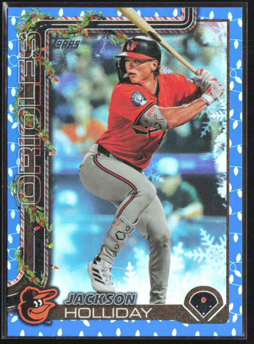 Jackson Holliday 2025 Topps Holiday Blue Holiday Lights #H188 Baltimore Orioles