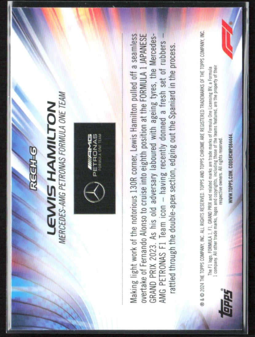 Lewis Hamilton 2024 Topps Chrome Formula 1 Re-Charged #RECH-6 Mercedes
