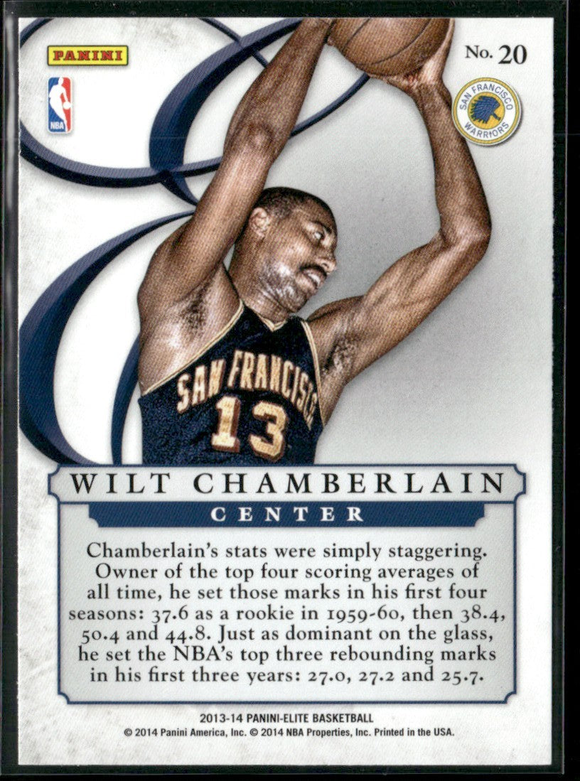 Wilt Chamberlain 2013 Panini Elite Series Inserts #20 San Francisco Warriors