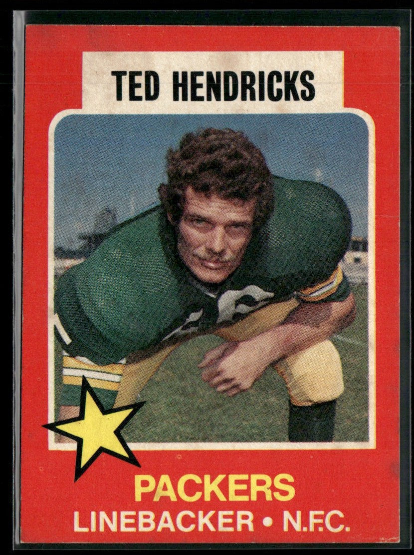 Ted Hendricks 1975 Topps Wonder Bread #21 Green Bay Packers
