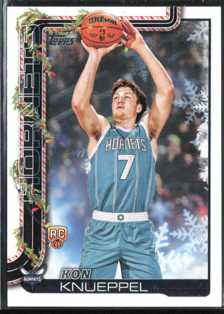 Kon Knueppel 2025 Topps Holiday RC #H164 Charlotte Hornets