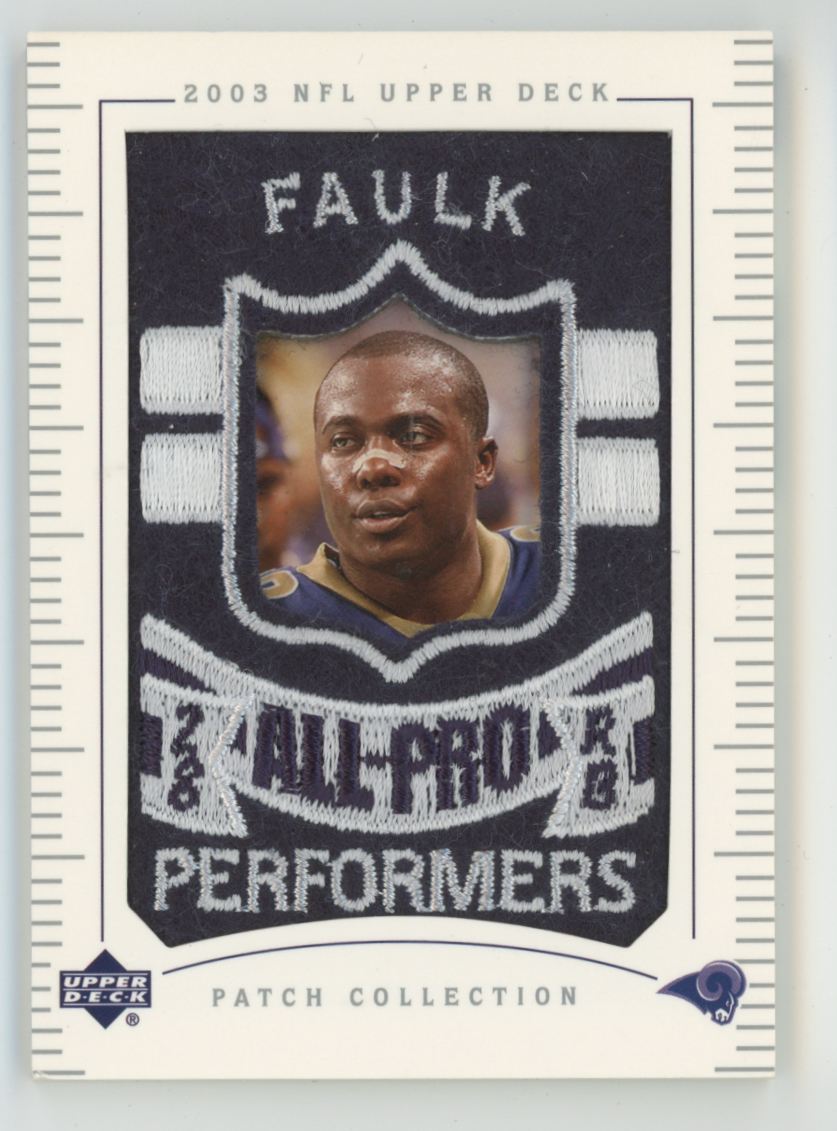 Marshall Faulk 2003 UD NFL Collection Upper Deck Patch #155 St. Louis Rams
