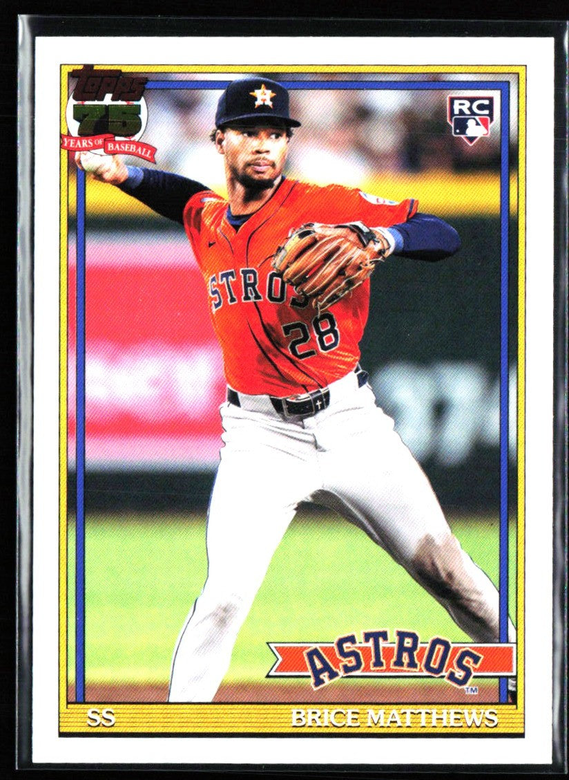 Brice Matthews 2026 Topps 1991 Design RC #T91-28 Houston Astros