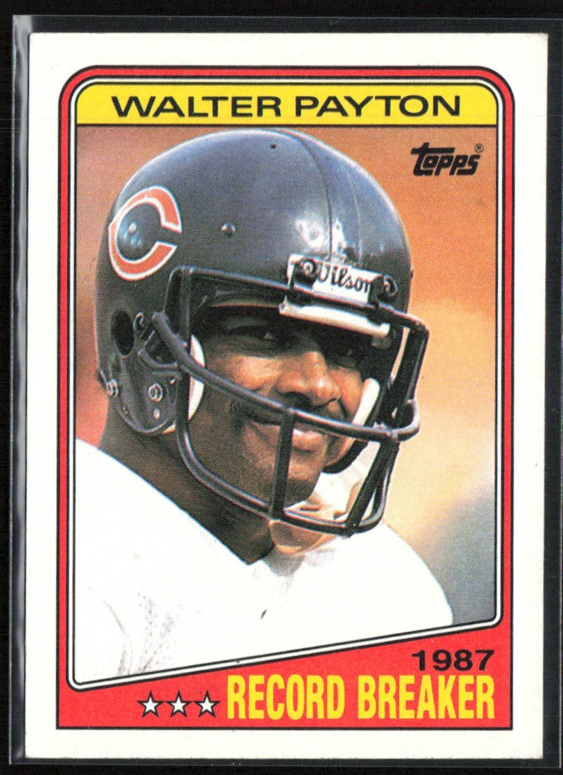 Walter Payton 1988 Topps Record Breaker #5 Chicago Bears