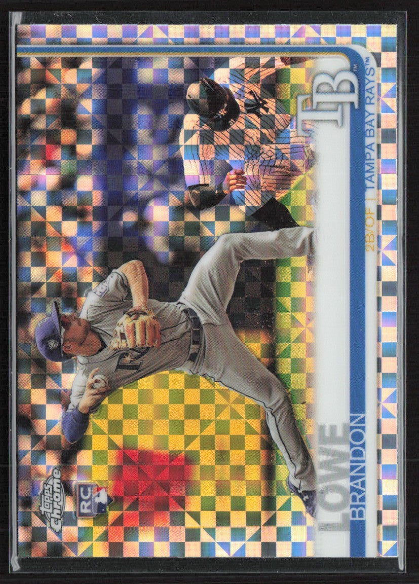 Brandon Lowe 2019 Topps Chrome X-Fractor RC #151 Tampa Bay Rays