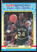 Mark Aguirre 1988 Fleer Stickers #1 Dallas Mavericks
