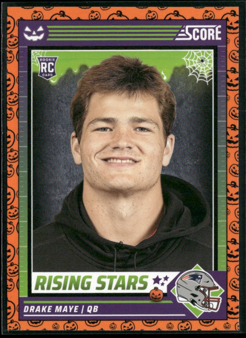 Drake Maye 2024 Score-A-Treat Rising Orange Pumpkin RC #17 New England Patriots