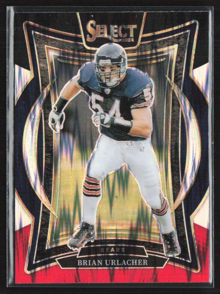 Brian Urlacher 2024 Panini Select Concourse Black & Red Shock #13 Chicago Bears