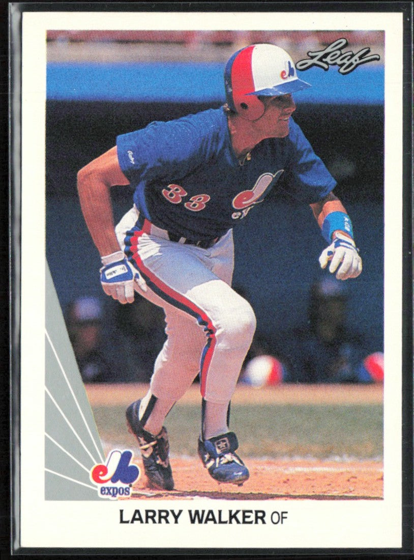 Larry Walker 1990 Leaf RC #325 Montreal Expos