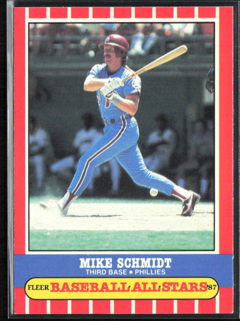 Mike Schmidt 1987 Fleer Baseball All-Stars #40 Philadelphia Phillies