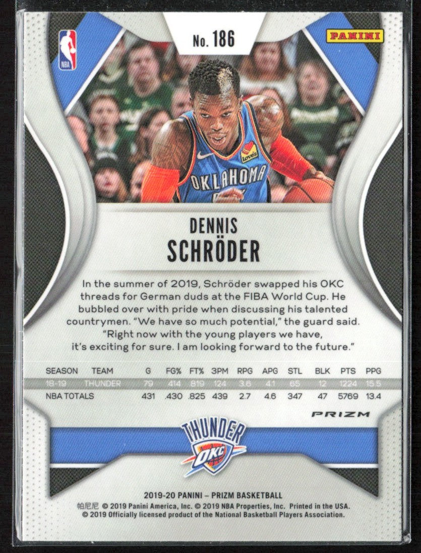 Dennis Schroder 2019 Panini Prizm Choice Blue Yellow & Green #186