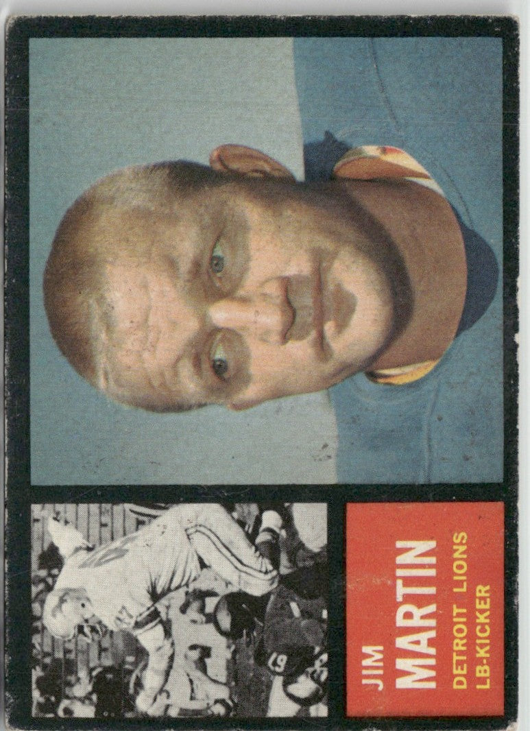 Jim Martin 1962 Topps #55 Detroit Lions