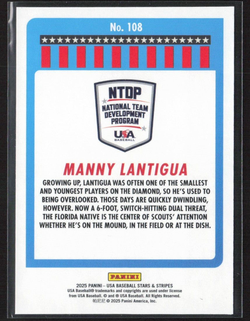Manny Lantigua 2025 Panini Stars & Stripes Green #108 USA