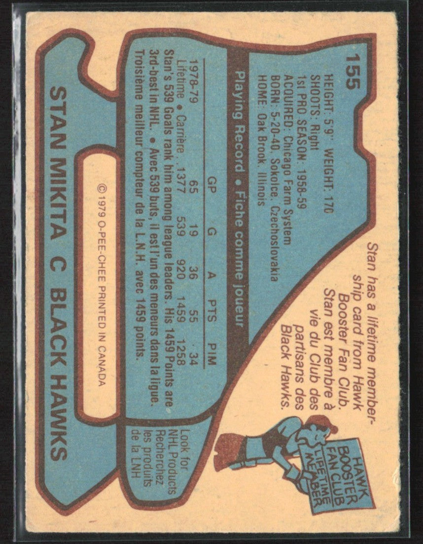 Stan Mikita 1979 O-Pee-Chee #155 Chicago Blackhawks