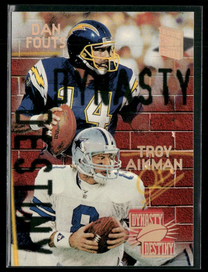 Troy Aikman Fouts 1994 Topps Stadium Club Dynasty Destiny #4 Dallas Cowboys